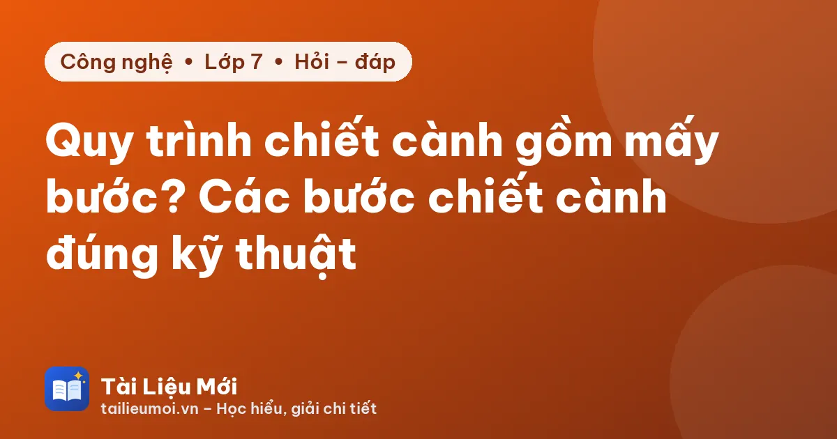 Quy trình chiết cành gồm mấy bước? Các bước chiết cành đúng kỹ thuật