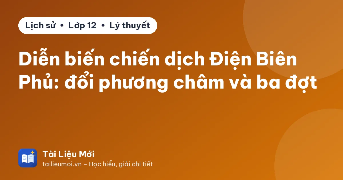 Diễn biến chiến dịch Điện Biên Phủ: đổi phương châm và ba đợt