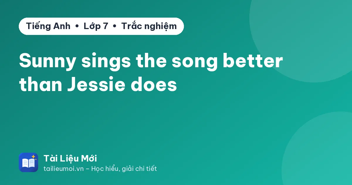 Sunny sings the song better than Jessie does