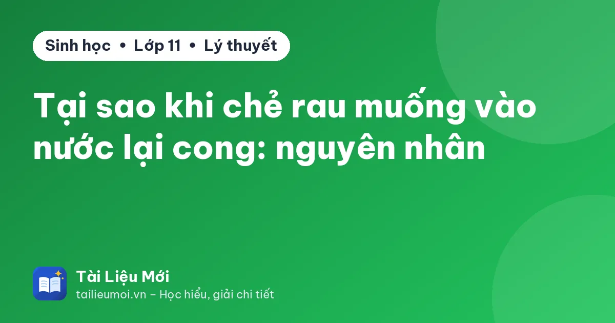 Tại sao khi chẻ rau muống vào nước lại cong: nguyên nhân