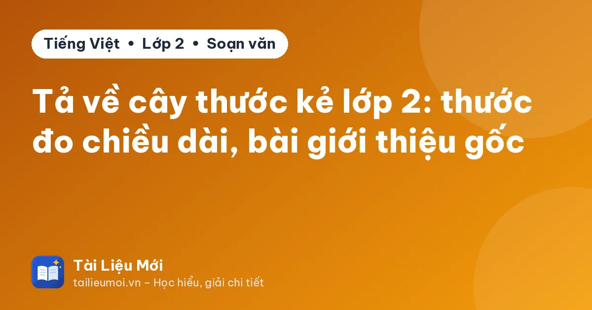Tả về cây thước kẻ lớp 2: thước đo chiều dài, bài giới thiệu gốc