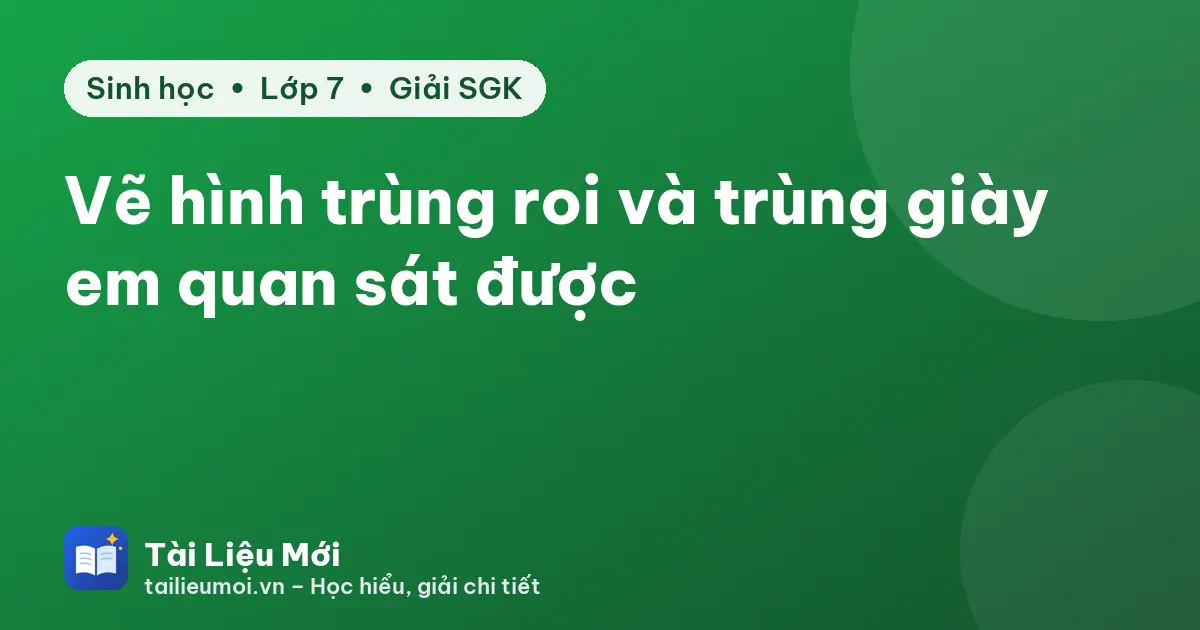 Vẽ hình trùng roi và trùng giày em quan sát được